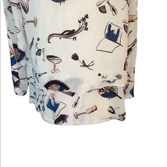 Anthropologie Maeve Silk On the Town Tiered Ruffle Top - 8 - Picture 8 of 12